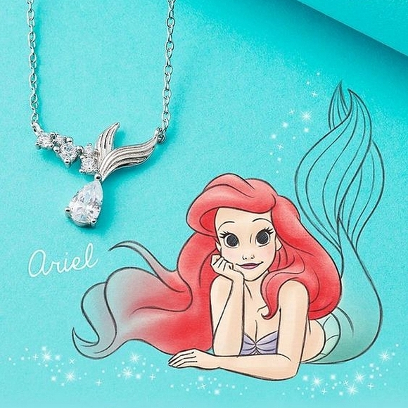 Disney Princess Ariel Mermaid Necklace, 925 Sterling Silver Charmed Aroma - Picture 4 of 5